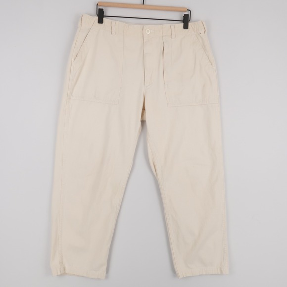 Engineered Garments Fatigue Pants Mens M Cream Cotton Twill Utility USA